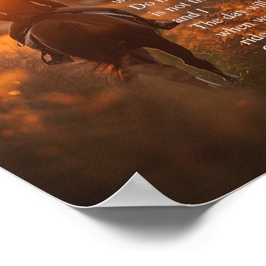 愛馬家のための哀悼記念詩ポスター ポスター (角)