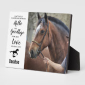 愛馬追悼記念プレート 想い出の名言 馬の写真 フォトプラーク (側面)