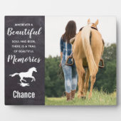 愛馬追悼記念プレート - 馬の写真プレート フォトプラーク (正面)