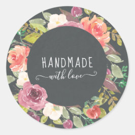 愛鮮やかで手作りの夏のフローラ ラウンドシール