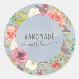 愛鮮やかで手作りの夏フローラ ラウンドシール