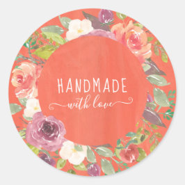 愛鮮やかで手作りの夏フローラ ラウンドシール