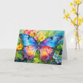 愛鮮やからしいバタフライアートハッピーバースデー カード (黄色い花)