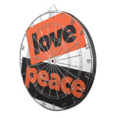 愛鮮やか平和の都市デザイン,はっきりした,シンプル，愛の平和 ダーツボード (正面右)