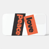 愛鮮やか平和の都市デザイン,はっきりした,シンプル,愛の平和 Case-Mate iPhoneケース (裏面 (横))