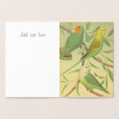 愛鳥およびインコ-銀 箔カード (内部)