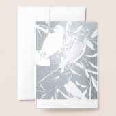 愛鳥およびインコ-銀 箔カード (裏面封筒付き)