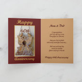 愛鳥とのお母さんおよびパパ第60記念日 カード (内部)