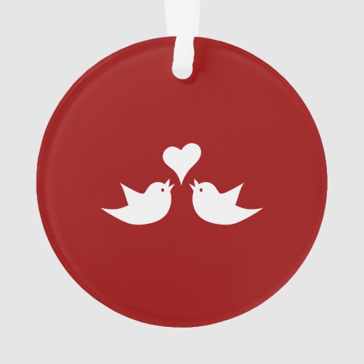 愛鳥とハート結婚の連携 オーナメント (裏面)