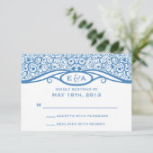 愛鳥のつる植物パターンR.S.V.P. 出欠カード (スタンド正面)