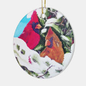 愛鳥のオーナメント セラミックオーナメント (左)