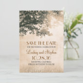 愛鳥のカップルの古い木の保存日付の招待 セーブザデート (スタンド正面)