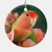 愛鳥のクリスマスのオーナメント セラミックオーナメント (裏面)