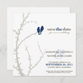 愛鳥のセーブ・ザ・デート案内(海軍) セーブザデート (正面/裏面)