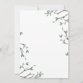 愛鳥のブライダルシャワーの招待状 招待状 (裏面)