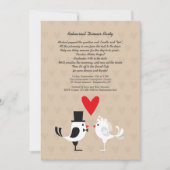 愛鳥のリハーサルの夕食のパーティの招待状 招待状 (正面)