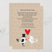 愛鳥のリハーサルの夕食のパーティの招待状 招待状 (正面/裏面)