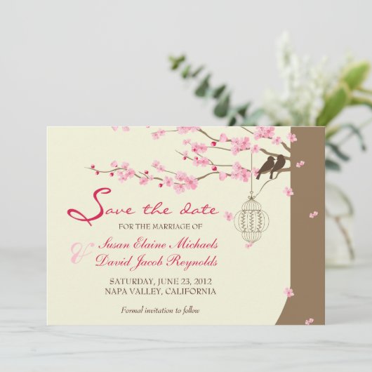愛鳥のヴィンテージのおりの桜の保存の日付 セーブザデート (スタンド正面)