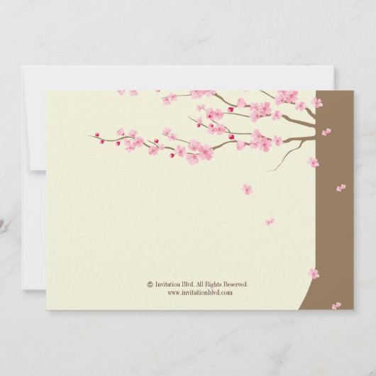 愛鳥のヴィンテージのおりの桜の保存の日付 セーブザデート (裏面)