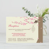 愛鳥のヴィンテージのおりの桜の披露宴 招待状 (スタンド正面)