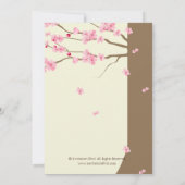 愛鳥のヴィンテージのおりの花のブライダルシャワー 招待状 (裏面)