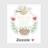 愛鳥の介護士で作られる シール (シート)