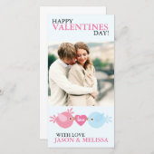 愛鳥の写真のバレンタインデー シーズンカード (正面/裏面)