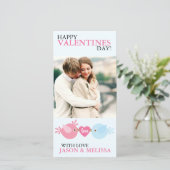 愛鳥の写真のバレンタインデー シーズンカード (スタンド正面)