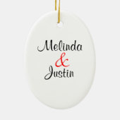 愛鳥の初めてのクリスマスは一緒に飾ります セラミックオーナメント (裏面)