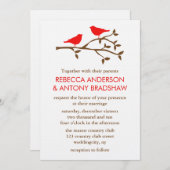 愛鳥の結婚式招待状 招待状 (正面/裏面)
