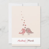 愛鳥の結婚式招待状 招待状 (正面)