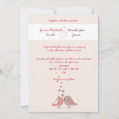 愛鳥の結婚式招待状 招待状 (裏面)