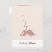 愛鳥の結婚式招待状 招待状 (正面/裏面)