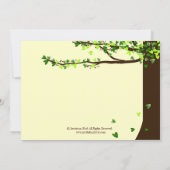 愛鳥の落ちるハートのオークの木は日付を救います セーブザデート (裏面)