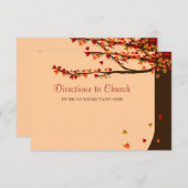 愛鳥の落ちるハートの方向カード エンクロージャーカード (正面/裏面)