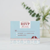 愛鳥の赤い青RSVP 出欠カード (スタンド正面)