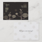 愛鳥の黒のぽっちゃりした名刺 名刺 (正面/裏面)