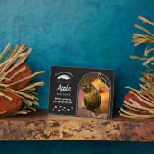 愛鳥を偲んで 黒い羽毛 フォトプレート フォトプラーク (側面)