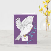 愛鳥を送る カード (黄色い花)