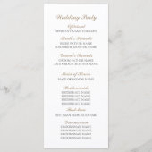 愛鳥カップルの結婚式 プログラム (裏面)