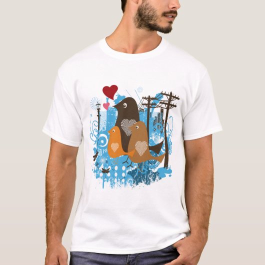 愛鳥クールのアートワーク Tシャツ (正面)