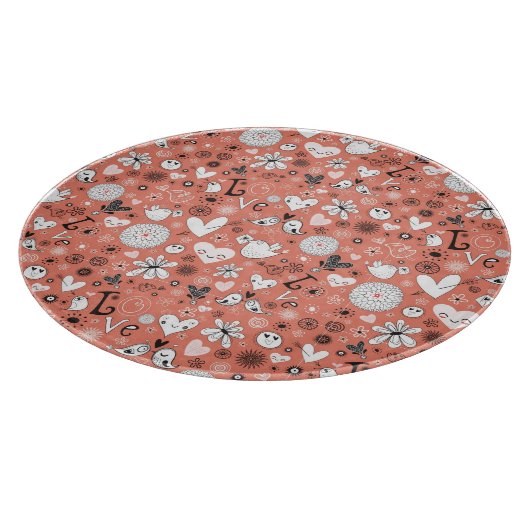 愛鳥パターン カッティングボード (角)