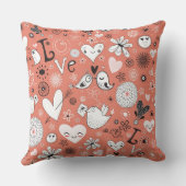 愛鳥パターン クッション (裏面)