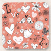 愛鳥パターン コースター (正面)