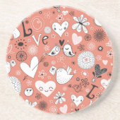 愛鳥パターン コースター (正面)