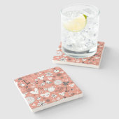 愛鳥パターン ストーンコースター (横)