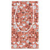 愛鳥パターン スモールペーパーバッグ (正面)