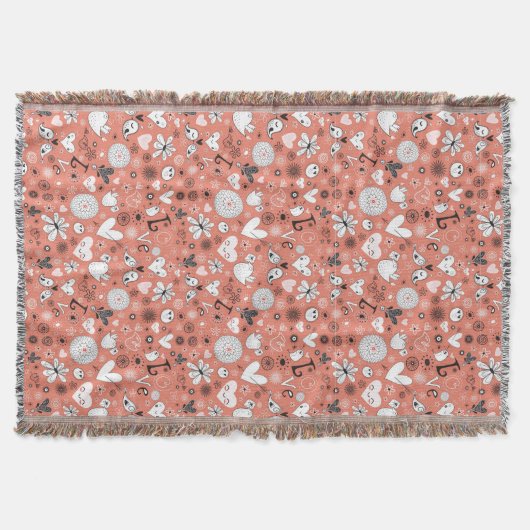 愛鳥パターン スローブランケット (正面)