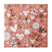 愛鳥パターン タイル (正面)