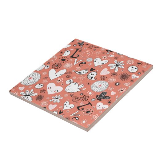 愛鳥パターン タイル (側面)